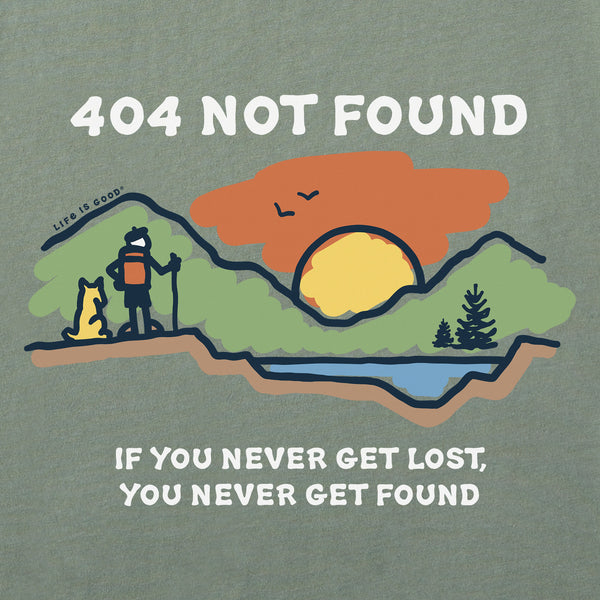Life Is Good Men's 404 Not Found Jake U0026 Rocket Hike Short Sleeve Tee