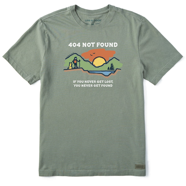 life is good Men's 404 Not Found Jake u0026 Rocket Hike Short Sleeve Tee