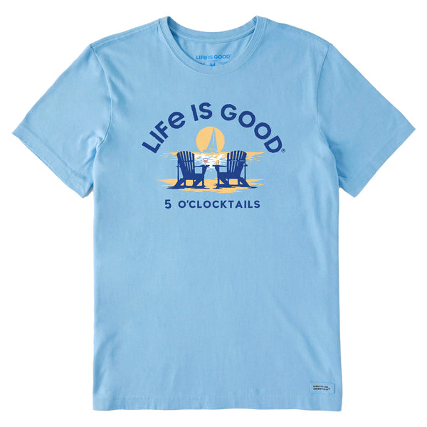 Life Is Good Men's 5 O'Clocktails Adirondack Short Sleeve Tee