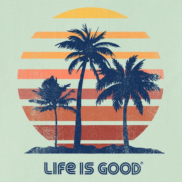 Life Is Good Men's 70's Retro Sun Palms Short Sleeve Crusher-LITE Tee