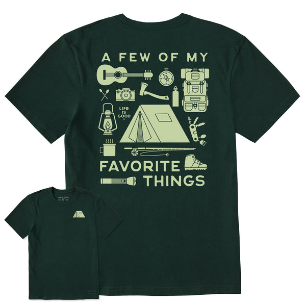 life is good Men's A Few of my Favorite Camping Things Short Sleeve Crusher Tee