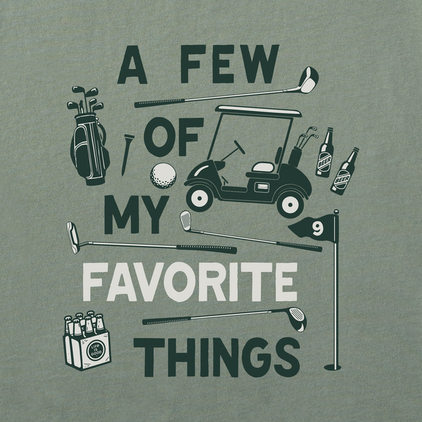 Life Is Good Men's A Few Of My Favorite Golf Things Short Sleeve Tee