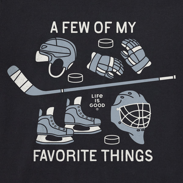 Life Is Good Men's A Few Of My Favorite Hockey Things Short Sleeve Tee