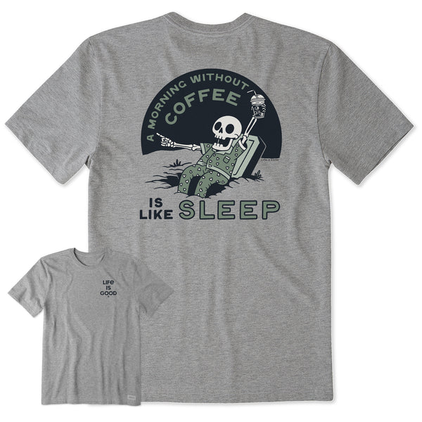 Life Is Good Men's A Morning Without Coffee Is Like Sleep Short Sleeve Tee