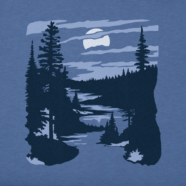 Life Is Good Men's A River Runs Through It Long Sleeve Crusher Tee