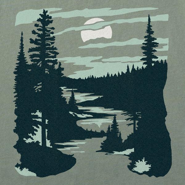 Life Is Good Men's A River Runs Through It Long Sleeve Crusher Tee