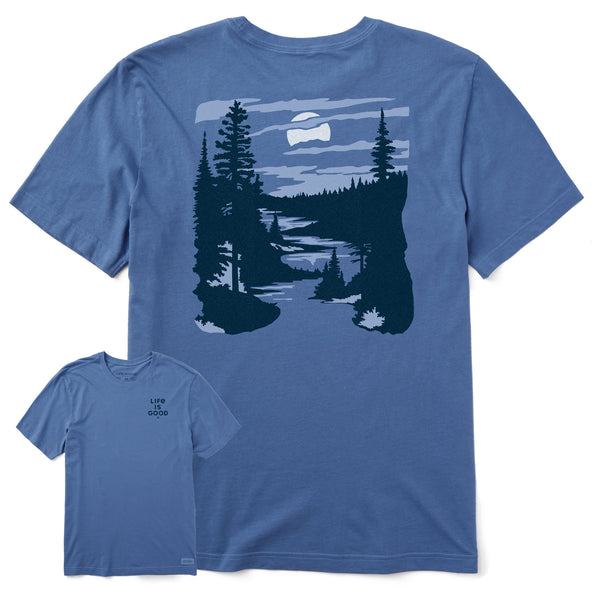 life is good Men's A River Runs Through It Short Sleeve Crusher Tee