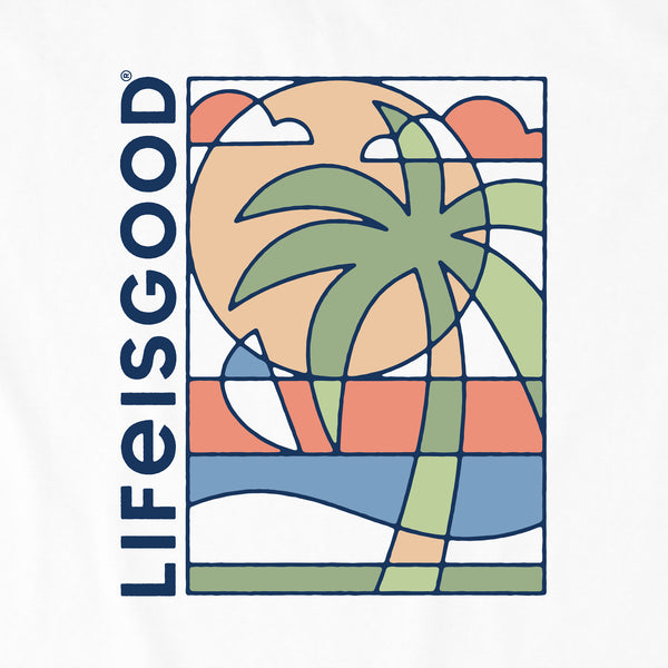 Life Is Good Men's Abstract Beach Short Sleeve Crusher Tee