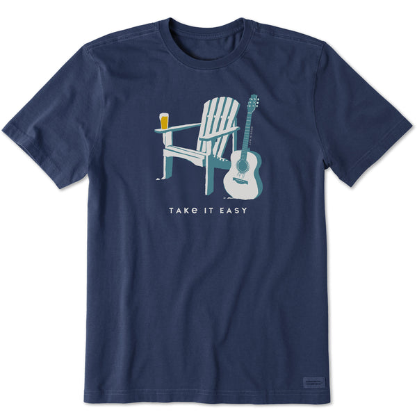Life Is Good Men's Adirondack Guitar Beer Short Sleeve Tee
