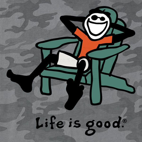 Life Is Good Men's Adirondack Jake Chill Short Sleeve Allover Printed Crusher Tee