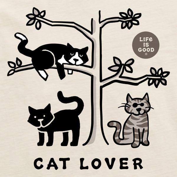 Life Is Good Men's Al Cat Lover Short Sleeve Crusher Tee