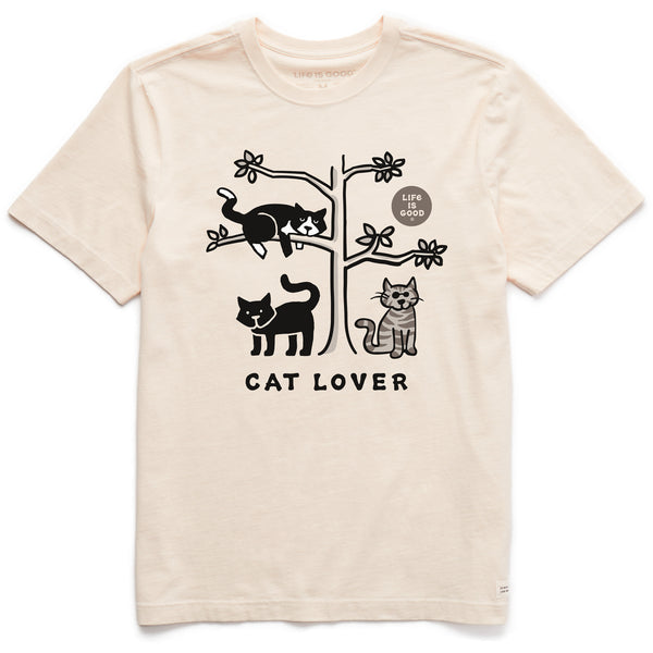 life is good Men's Al Cat Lover Short Sleeve Crusher Tee