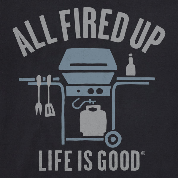 Life Is Good Men's All Fired Up Grill Short Sleeve Crusher Tee