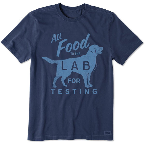 Life Is Good Men's All Food To The Lab For Testing Short Sleeve Tee