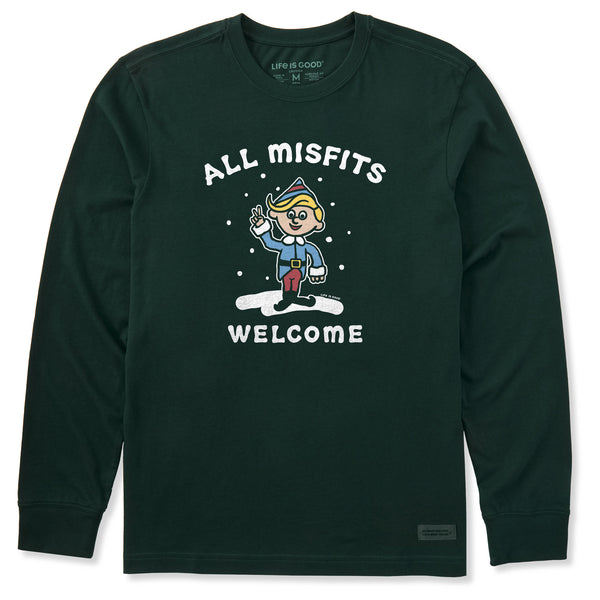 Life Is Good Men's All Misfits Welcome Long Sleeve Crusher Tee