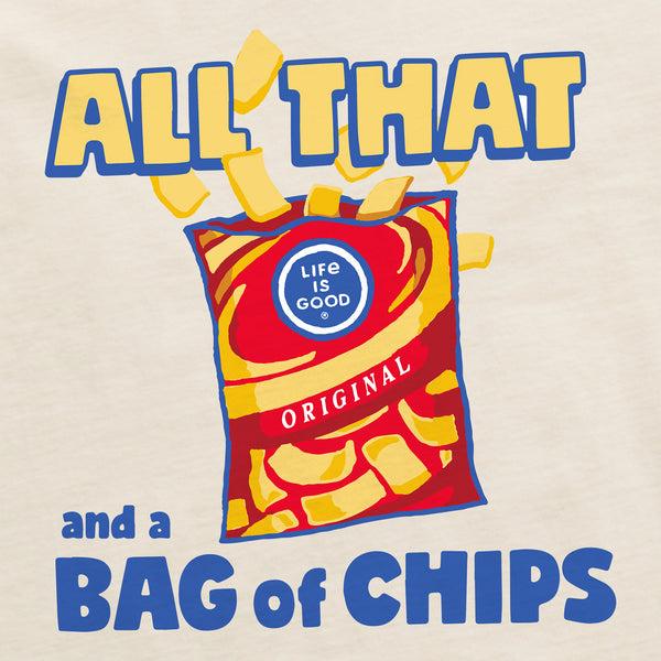Life Is Good Men's All That And A Bag Of Chips Short Sleeve Crusher Tee