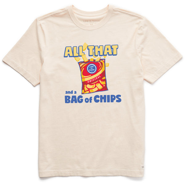 life is good Men's All That and a Bag of Chips Short Sleeve Crusher Tee