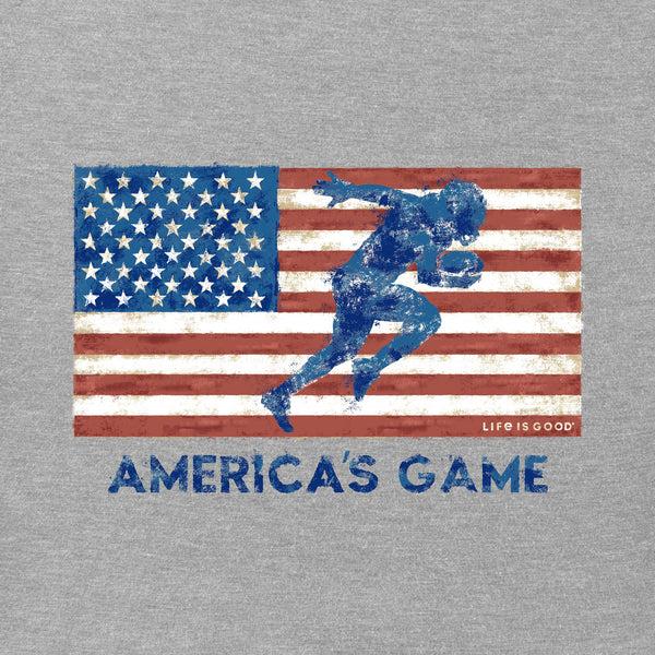 Life Is Good Men's America's Game Flag Short Sleeve Tee