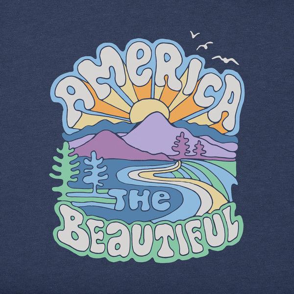 Life Is Good Men's America The Beautiful Short Sleeve Tee