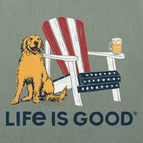 Life Is Good Men's American Adirondack Beer Short Sleeve Crusher Tee