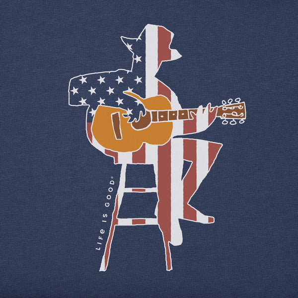 Life Is Good Men's Americana Guitarist Short Sleeve Crusher-LITE Tee