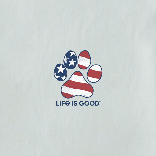 Life Is Good Men's Americana Rescue Paw Long Sleeve Crusher Tee