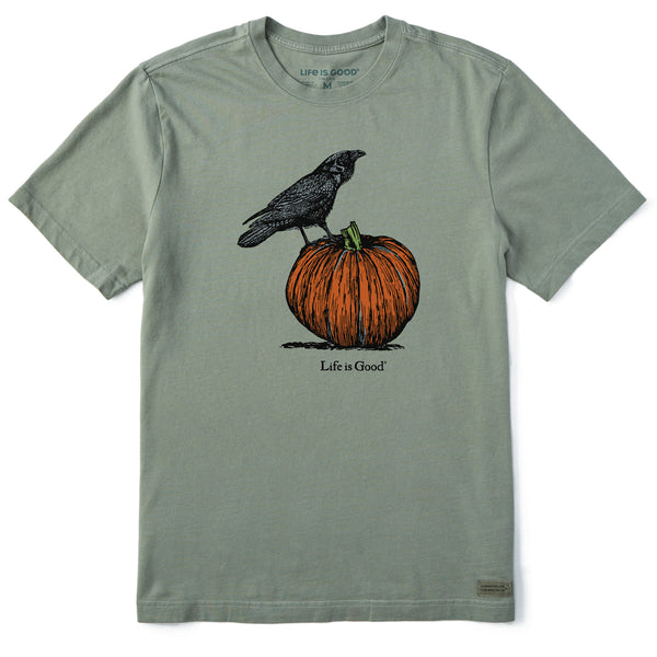 Life Is Good Men's Antique Raven U0026 Pumpkin Short Sleeve Crusher Tee