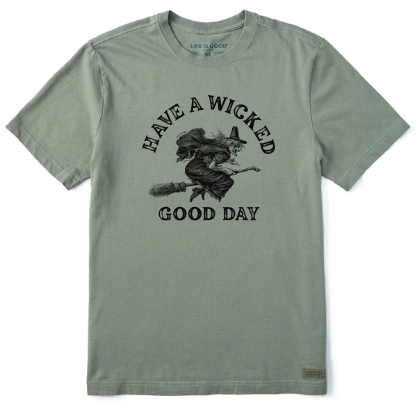 Life Is Good Men's Antique Wicked Good Day Witch Short Sleeve Crusher Tee