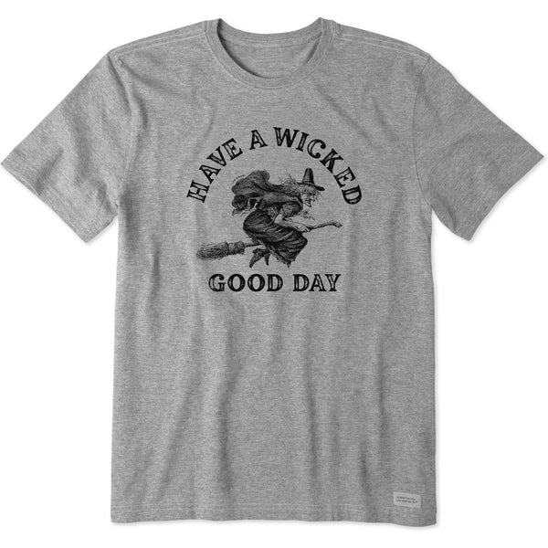 life is good Men's Antique Wicked Good Day Witch Short Sleeve Crusher Tee