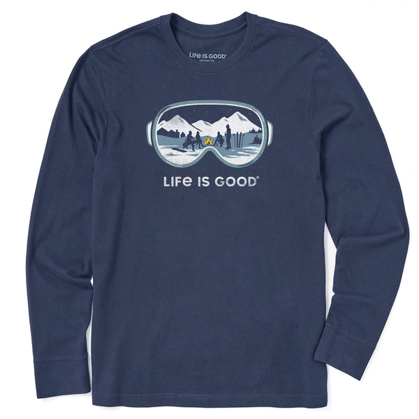 life is good Men's Apres Goggles Long Sleeve Crusher Tee