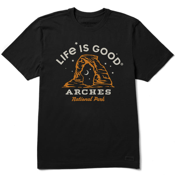 life is good Men's Arches National Park Hand Drawn Short Sleeve Crusher Tee