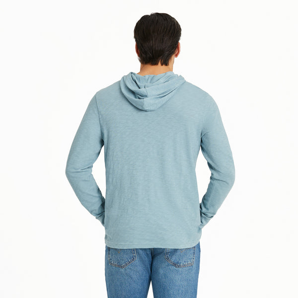 Life Is Good Men's Art Of Optimism Truck W Guitar Long Sleeve Slub Hoodie