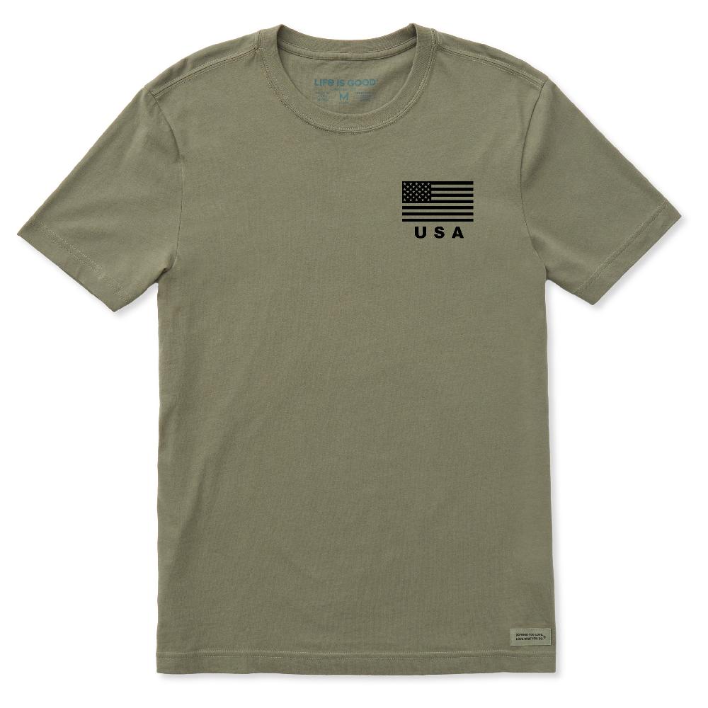 life is good Men's Athletic USA Flag Short Sleeve Crusher-LITE Slim Fit Tee