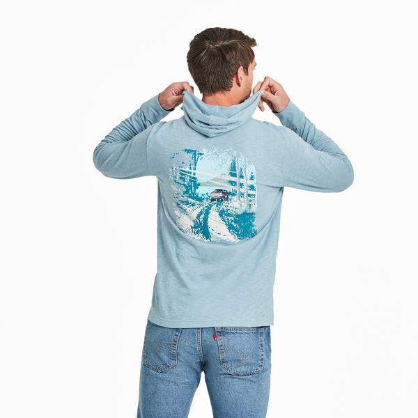 Life Is Good Men's ATV In The Woods Textured Slub Hoodie