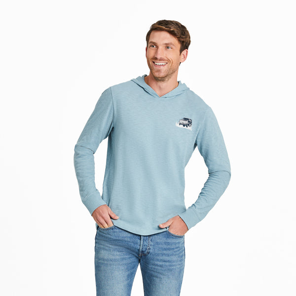 life is good Men's ATV in the Woods Textured Slub Hoodie