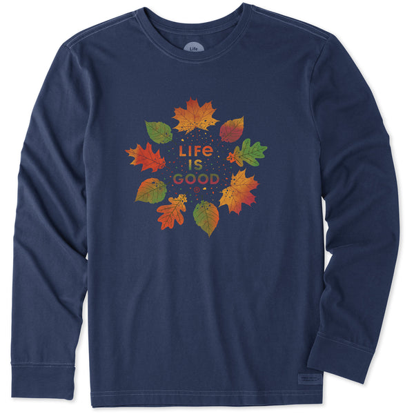 Life Is Good Men's Autumn Circle Long Sleeve Crusher Tee