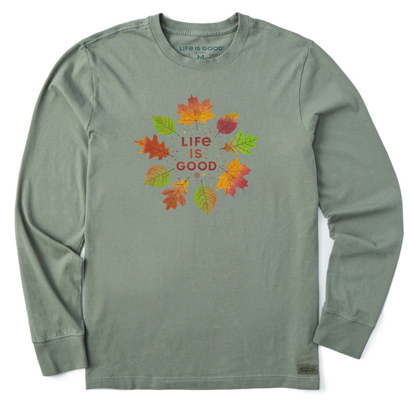 life is good Men's Autumn Circle Long Sleeve Crusher Tee