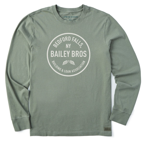 life is good Men's Bailey Bros. Angel Wings Coin Long Sleeve Crusher Tee