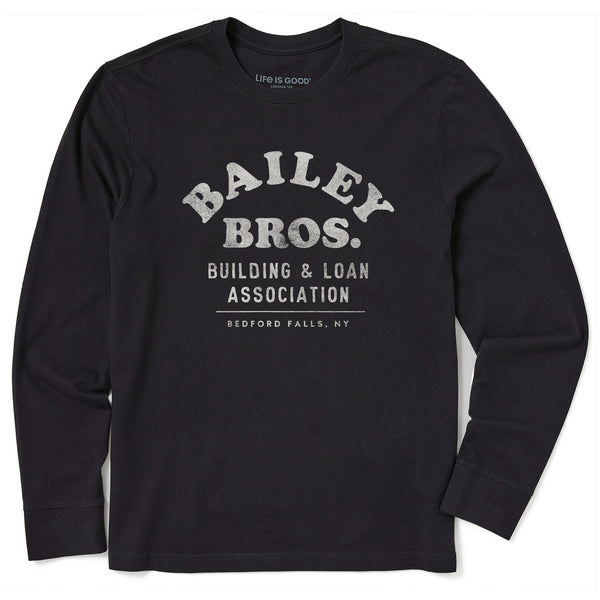 Life Is Good Men's Bailey Bros. Building U0026 Loan Assoc. Long Sleeve Crusher Tee
