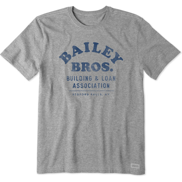 life is good Men's Bailey Bros. Building u0026 Loan Assoc. Short Sleeve Crusher Tee