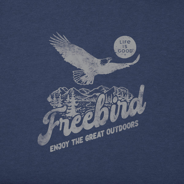 Life Is Good Men's Bald Eagle Freebird Short Sleeve Crusher Tee