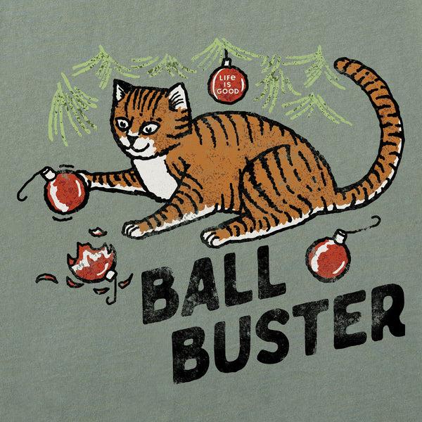 Life Is Good Men's Ball Buster Cat Long Sleeve Crusher Tee