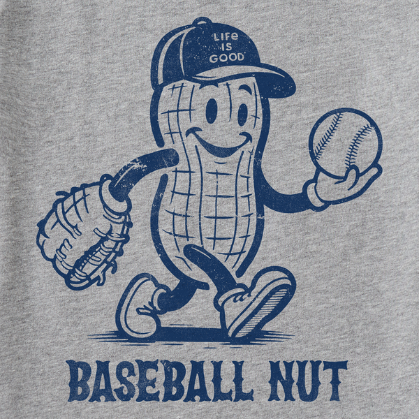 Life Is Good Men's Baseball Nut Short Sleeve Crusher Tee