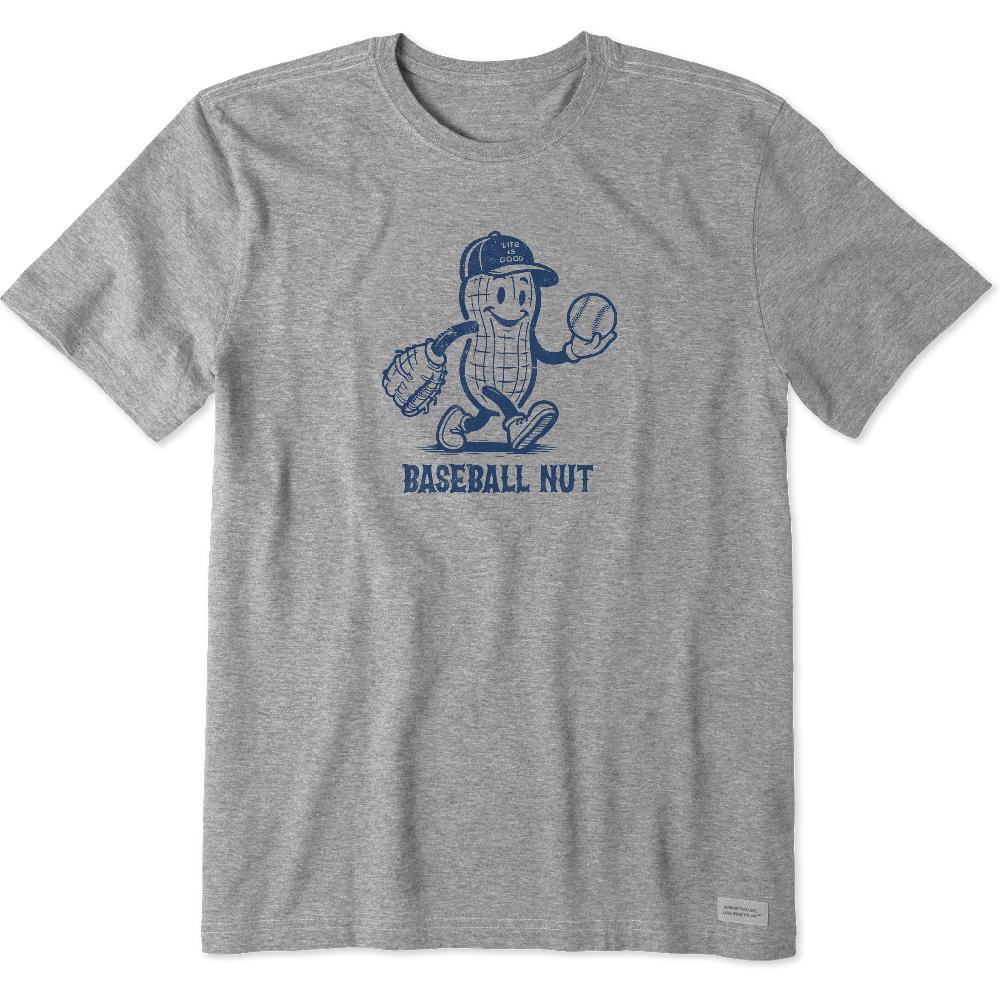 life is good Men's Baseball Nut Short Sleeve Crusher Tee