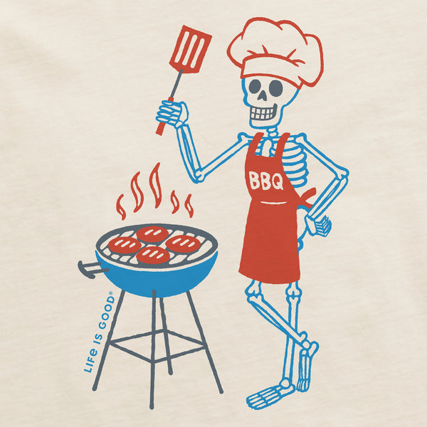 Life Is Good Men's BBQ Skeleton Short Sleeve Crusher Tee