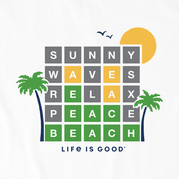 Life Is Good Men's Beach Word Game Short Sleeve Tee