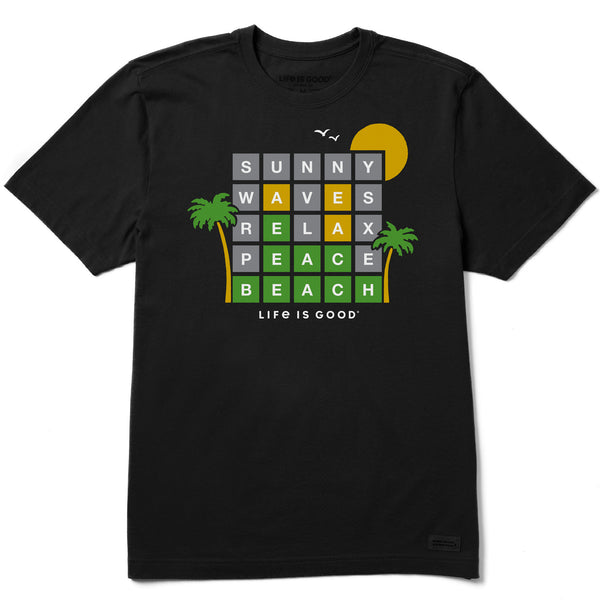 Life Is Good Men's Beach Word Game Short Sleeve Tee