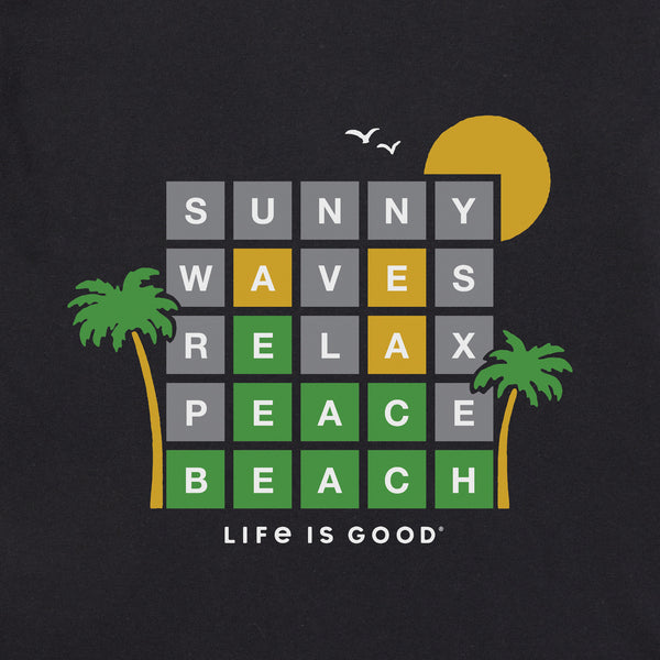Life Is Good Men's Beach Word Game Short Sleeve Tee