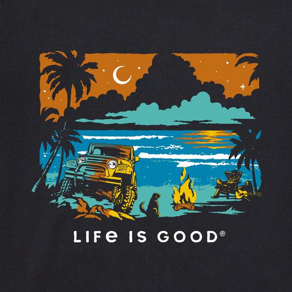 Life Is Good Men's Beachy ATV Camp Short Sleeve Tee