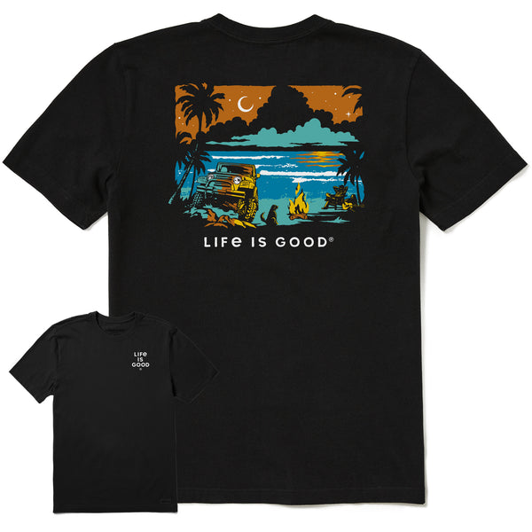 Life Is Good Men's Beachy ATV Camp Short Sleeve Tee
